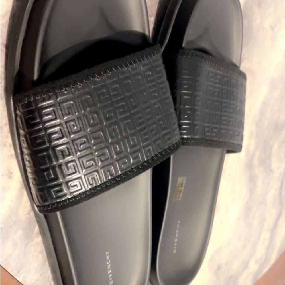 Givenchy Embossed Black Slides